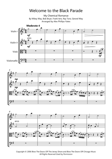 Welcome To The Black Parade (arr. Alex Phillips-Yates)