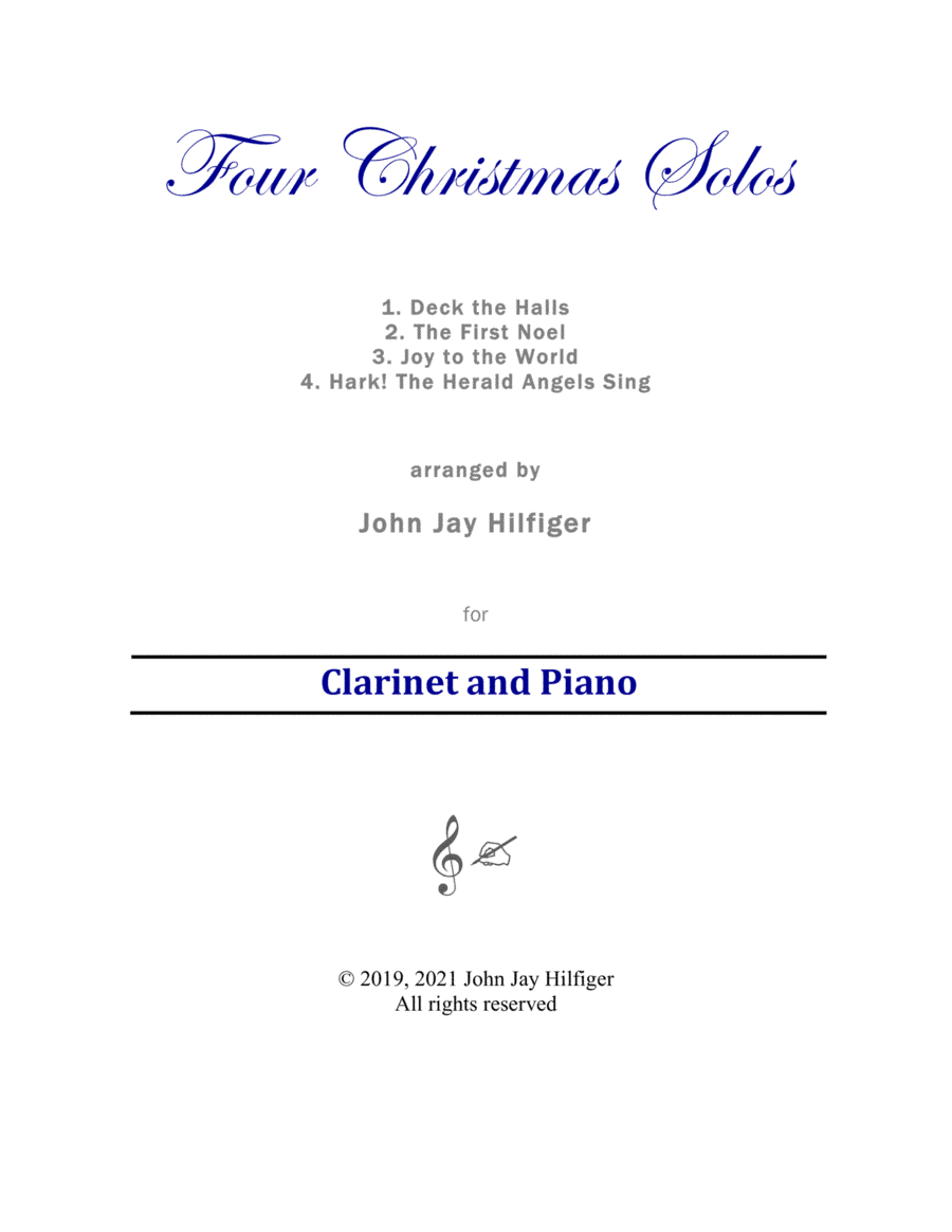 Four Christmas Solos for Clarinet (arr. John Jay Hilfiger)