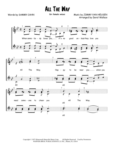 All The Way (arr. Klose Harmoneez)