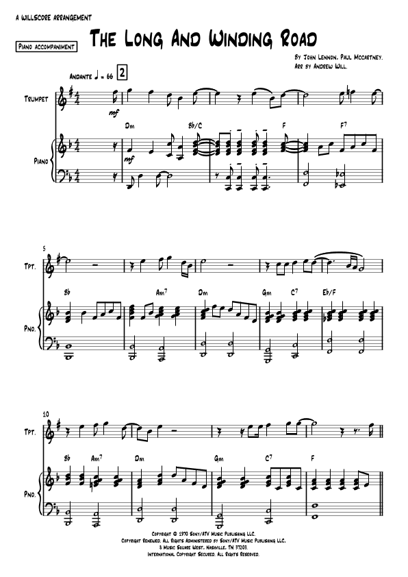 The Long And Winding Road (arr. Andrew Will)