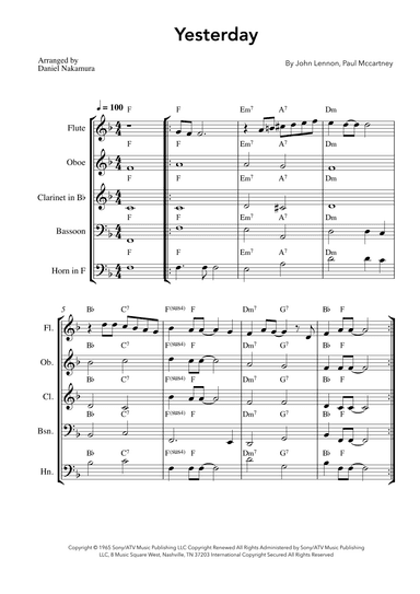 Yesterday (arr. Daniel Nakamura)