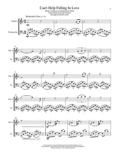 Can't Help Falling In Love (arr. Sherry Lewis)