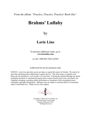 Brahms' Lullaby - EASY! (arr. Lorie Line)