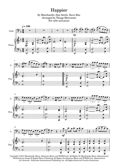Happier (arr. Thiago Marconato)