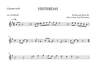 Yesterday (arr. SMLStar)