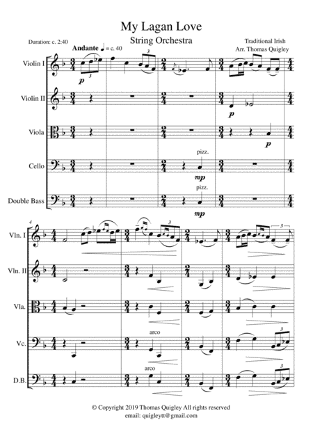 My Lagan Love (arr. Thomas Quigley)