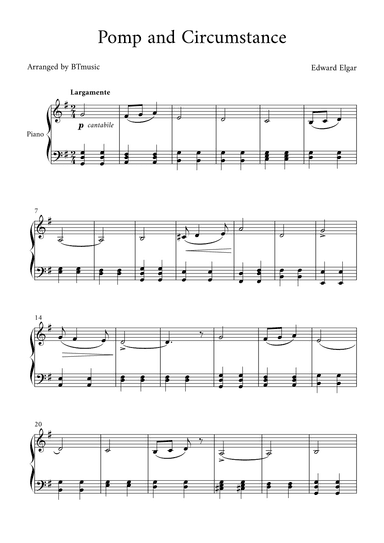 Pomp and Circumstance - Edward Elgar (arr. BTmusic)