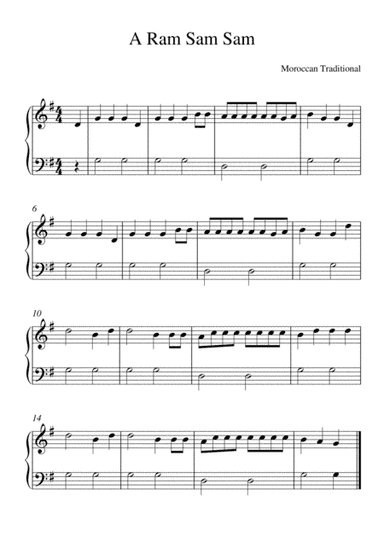 A Ram Sam Sam (arr. Simple Music Teacher)
