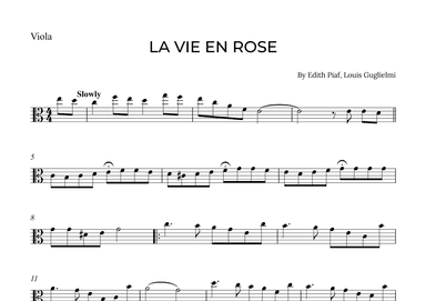 La Vie En Rose (arr. Alex Nunes Rodrigues)