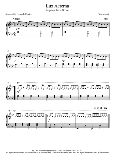 Lux Aeterna (arr. Fernando Pereira)