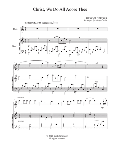 Christ, We Do All Adore Thee (Flute-Piano) (arr. Marty Parks)