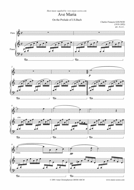 Ave Maria - Flute and Piano (arr. Anne Christopherson GRSM ARCM)
