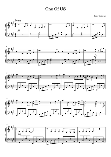 One Of Us (arr. Eduardo Sabino)