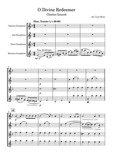 O Divine Redeemer (arr. Leon Hans)
