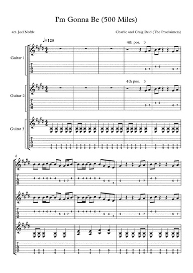 I'm Gonna Be (500 Miles) (arr. Joel Noftle)