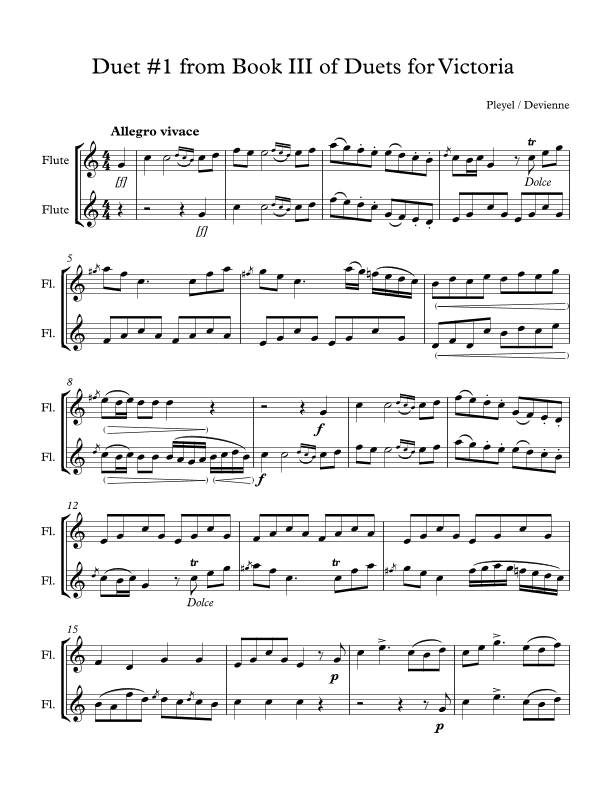 Duet #1 from Book III of Duets for Violin (arr. Richard A. Evans)
