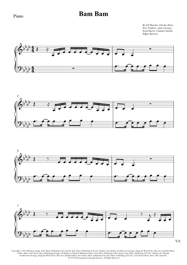 Bam Bam (arr. Wesley S. SIlva)