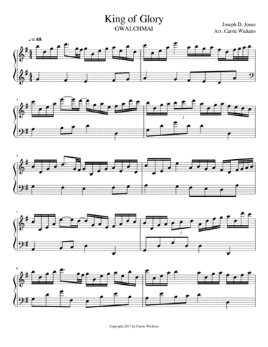 King of Glory King of Peace (arr. Carrie Wickens)
