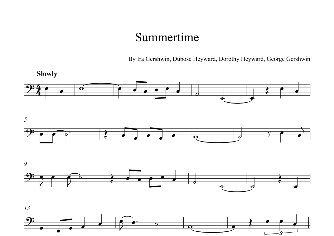 Summertime (arr. Alex Nunes Rodrigues)