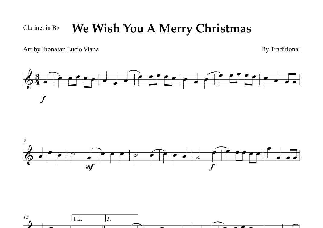 We Wish You A Merry Christmas (arr. Jhonatan Lucio Viana)