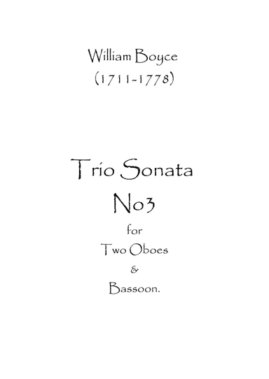 Trio Sonata No.3 (arr. Spence Bundy)