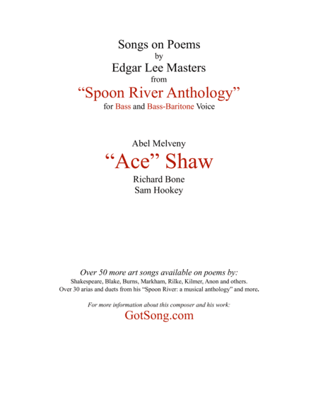 "Ace" Shaw from "Spoon River"