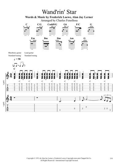 Wand'rin' Star (arr. Charles Fenollosa)