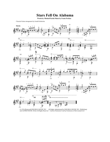 Stars Fell On Alabama (arr. Gerald Schleicher)