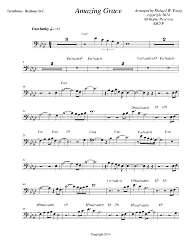 Amazing Grace- Smooth Jazz Trombone (arr. Richard W. Young)