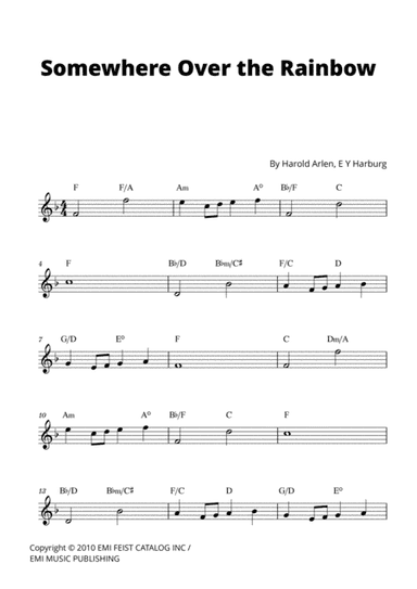Over The Rainbow (arr. Cadenza Editions)
