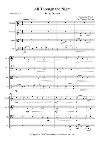 All Through The Night (arr. Thomas Quigley)