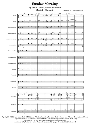 Sunday Morning (arr. Leroy Vandivinit)