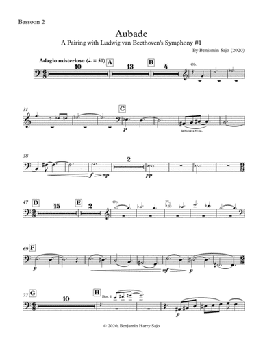 Aubade: A Pairing with Beethoven's Symphony #1 - Bassoon 2