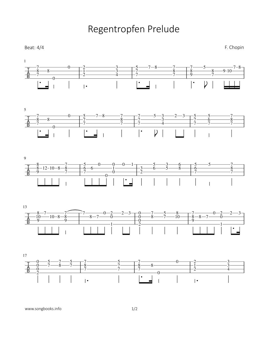 Regentropfen Prelude (arr. Bettina Schipp)