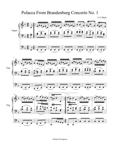 J. S. Bach "Polacca" for organ (arr. Bob Thompson)