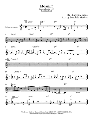 Moanin' (arr. Dominic Meccia)