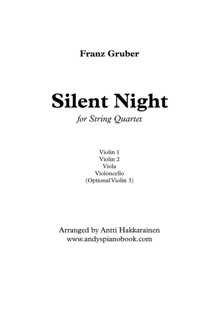 Silent Night - String Quartet (arr. Antti Hakkarainen)