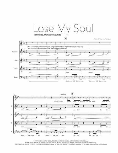 Lose My Soul (arr. Bryan Sharpe)