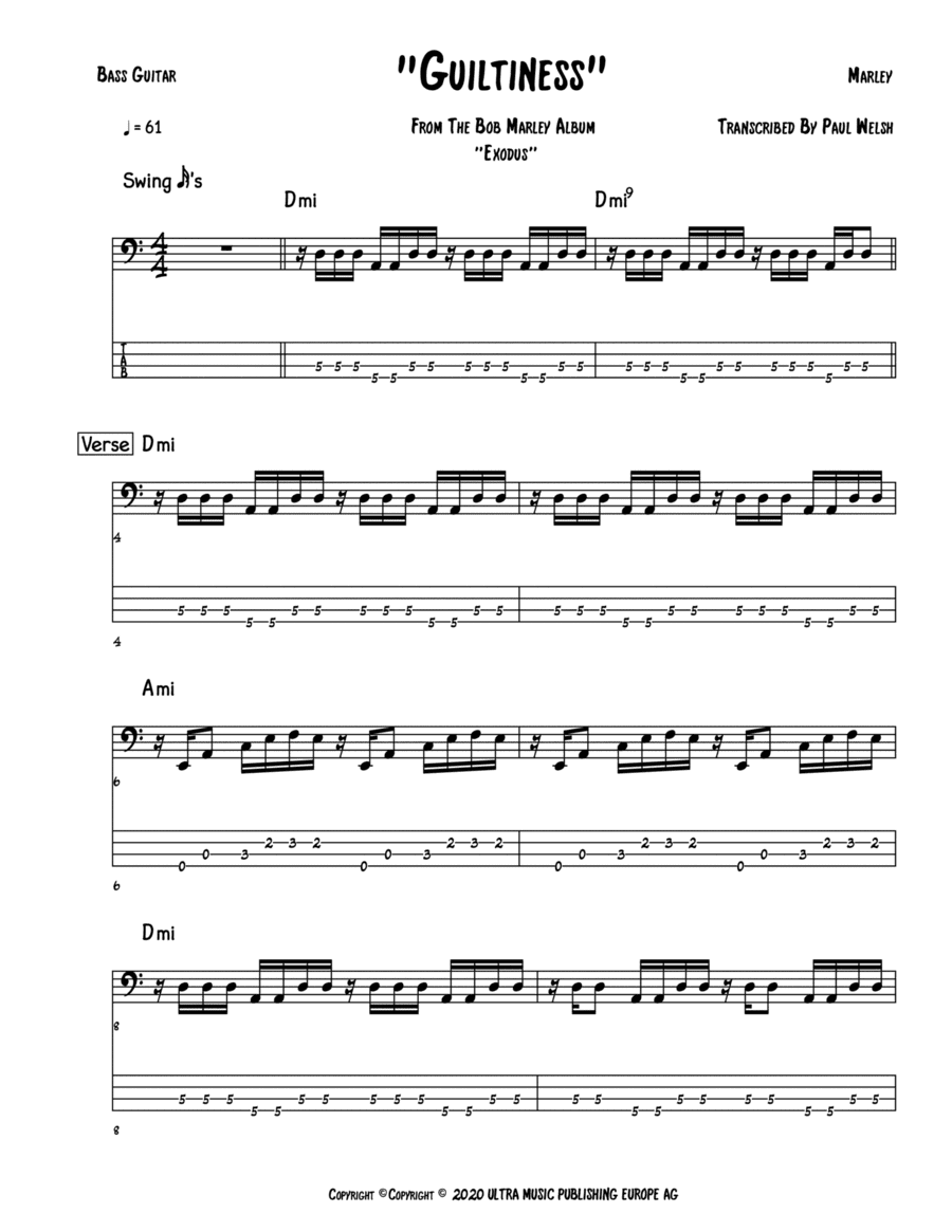 Guiltiness (arr. Accubass)