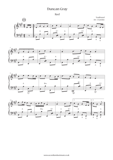 Duncan Gray (arr. Julia Gordon)