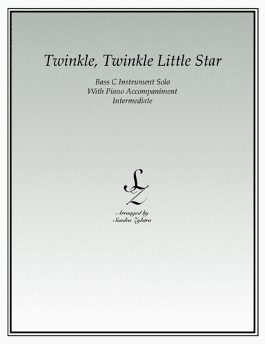 Twinkle, Twinkle Little Star (bass C instrument solo) (arr. Sandra Zylstra)