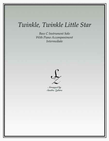 Twinkle, Twinkle Little Star (bass C instrument solo) (arr. Sandra Zylstra)