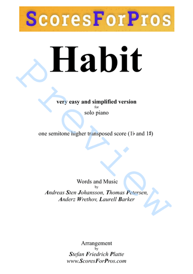 Habit (arr. Stefan Friedrich Platte)