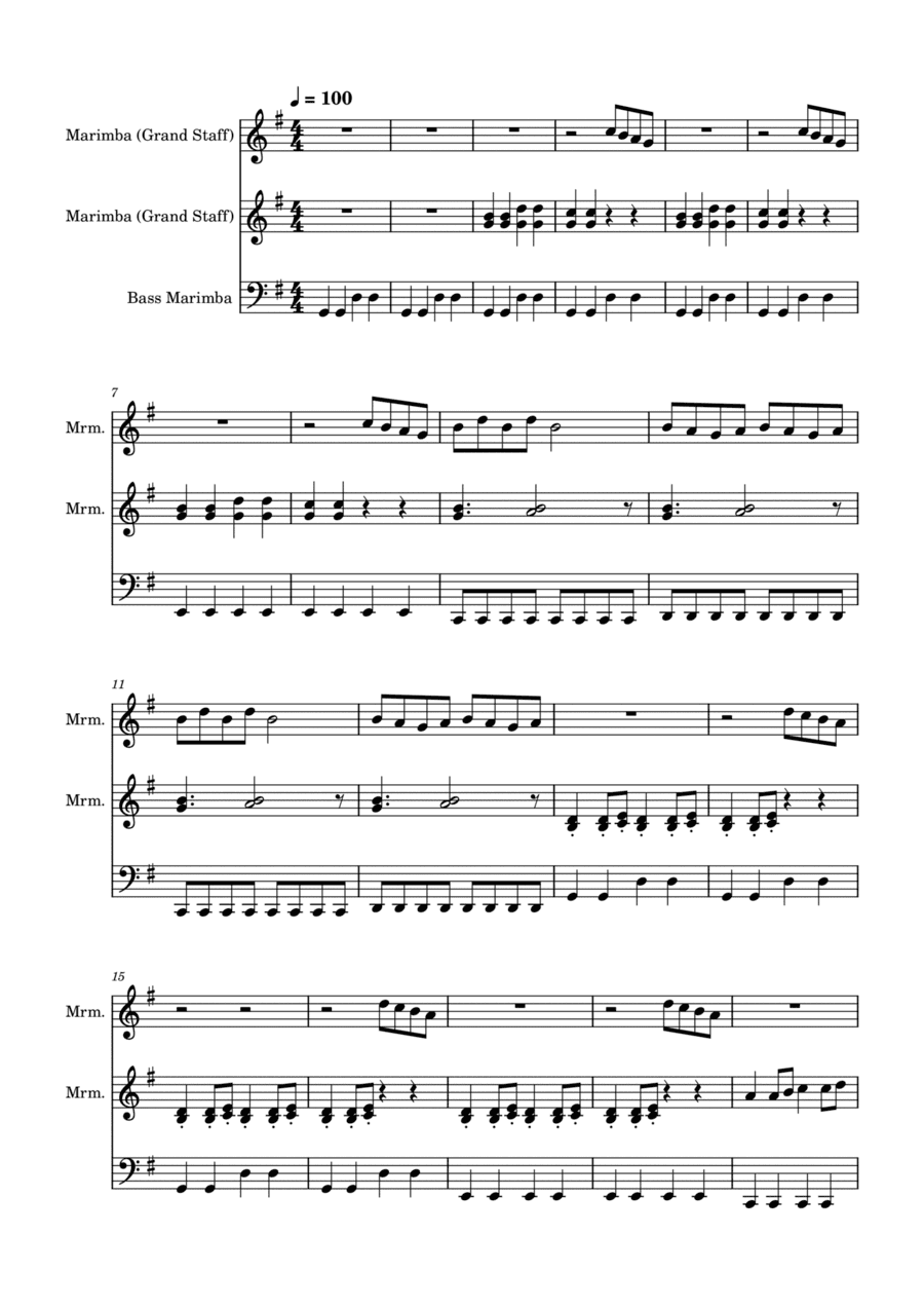 Marimba Sunshine - Sheet Music