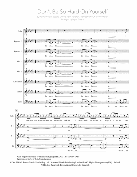 Don't Be So Hard On Yourself (arr. Bryan Sharpe)