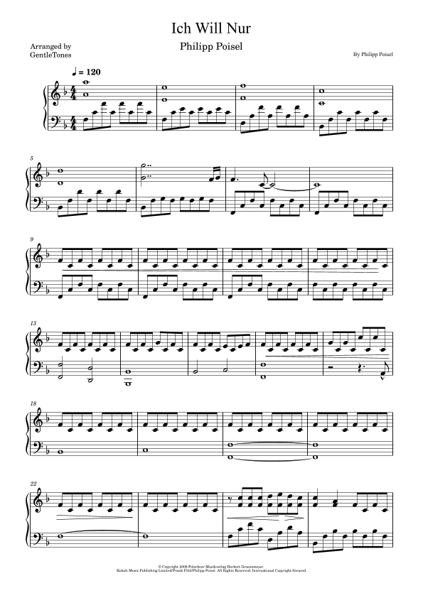 Ich Will Nur (arr. GentleTones)