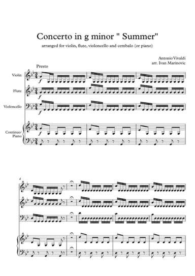 A.Vivaldi - Presto from "Summer" (arr. Ivan Marinovic)