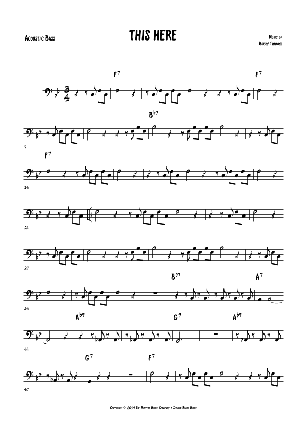 This Here (arr. The Sheet Music Library)