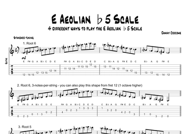 E Aeolian b5 Scale (4 Ways to Play)
