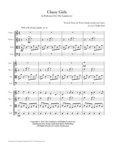 Classy Girls (arr. Sarah Wallin Huff)